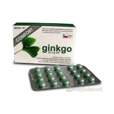 ginkgo COMFORT 60 mg SR - Woykoff na udržanie správnych duševných funkcii, 60ks