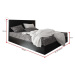 Expedo Čalúnená posteľ boxspring ELONA, 180x200, flowes 83/sioux čierna