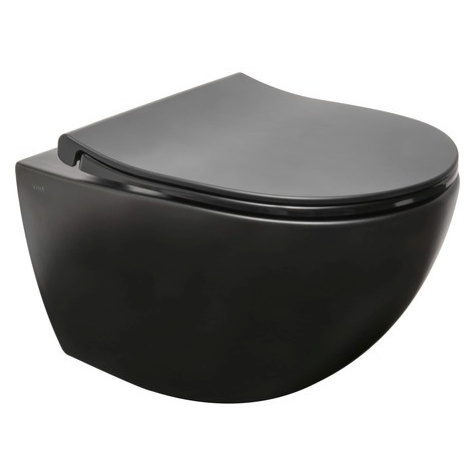 WC závesné VitrA Sento SmoothFlush vrátane sedátka, zadný odpad 7848-083-6147