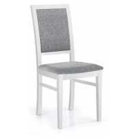 HALMAR Sylwek 1 jedálenská stolička biela / sivá