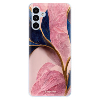 Odolné silikónové puzdro iSaprio - Pink Blue Leaves - Samsung Galaxy A13 5G