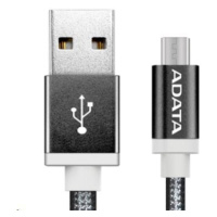 ADATA Micro USB kábel - USB A 2.0, 100cm, čierny