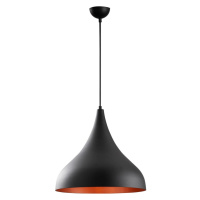Čierne závesné svietidlo s kovovým tienidlom ø 41 cm Berceste – Opviq lights