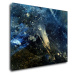 Impresi Obraz Abstrakt modrý so zlatým detailom - 90 x 70 cm
