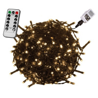 VOLTRONIC® 59744 Vianočné LED osvetlenie 20 m - teple biela 200 LED + ovládač - zelený kábel