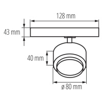 BTLW 18W-930-B Svietidlo do lišty TEAR N