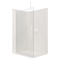 CERANO - Sprchová zástena Walk-in Onyx Top L/P - biela matná, transparentné sklo - 120x200 cm, C