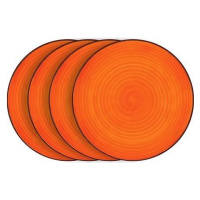 LAMART Set plytkých tanierov 4 ks oranžové LT9051 HAPPY