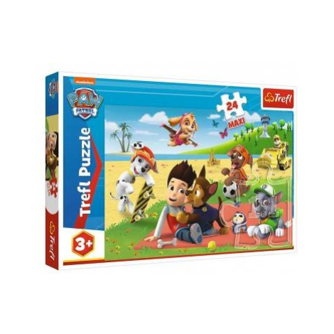 Puzzle Maxi Zábava na deke Paw Patrol/Tlapková patrola 24ks 60x40cm v krabici 40x27x4,5cm