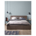 Sivá čalúnená dvojlôžková posteľ s úložným priestorom s roštom 160x200 cm Nahiri - Kave Home