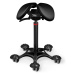 Sedlová stolička SALLI Swing Farba čalúnenia: Syntetická koža - čierna #5816, Výška postavy: Níz