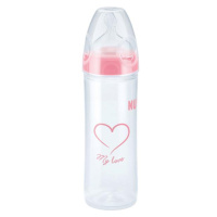 NUK New Classic Fľaša Love PP 250 ml, silikón, veľkosť 2, (6-18 m), M – ružová