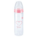 NUK New Classic Fľaša Love PP 250 ml, silikón, veľkosť 2, (6-18 m), M – ružová