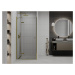 MEXEN - Roma sprchové dvere krídlové 70, transparent, zlatý sa stenovým profilom 854-070-000-50-