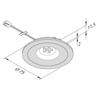 Nábytkové zapustené LED AR 68 4W čierna 2 700 K