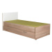 Biela/prírodná detská posteľ s úložným priestorom 90x190 cm – Kalune Design