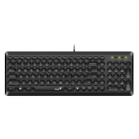 Genius Slimstar Q200, klávesnica CZ/SK, klasická, tichá typ drôtová (USB), čierna, nie