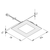 Nábytkové zapustené LED FAQ 68 5 ks oceľ 4W 940