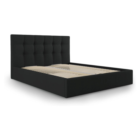 Čierna dvojlôžková posteľ Mazzini Beds Nerin, 180 x 200 cm Mazzini Sofas