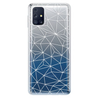 Odolné silikónové puzdro iSaprio - Abstract Triangles 03 - white - Samsung Galaxy M31s