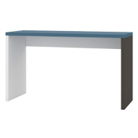 Expedo Písací stôl ASET YOUNG (03), 130x75x50, biela/sivá/modrá