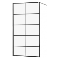 MEXEN/S - KIOTO Sprchová zástena WALK-IN 80x200 cm 8 mm, chróm, čierny vzor 1 800-080-101-01-77