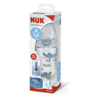 NUK FC+ Fľaša s kontrolou teploty 300 ml + silikónový cumlík flow control 6-18 mesiacov 1 ks