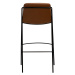 Hnedá barová stolička z imitácie kože DAN-FORM Denmark Boto, výška 105 cm