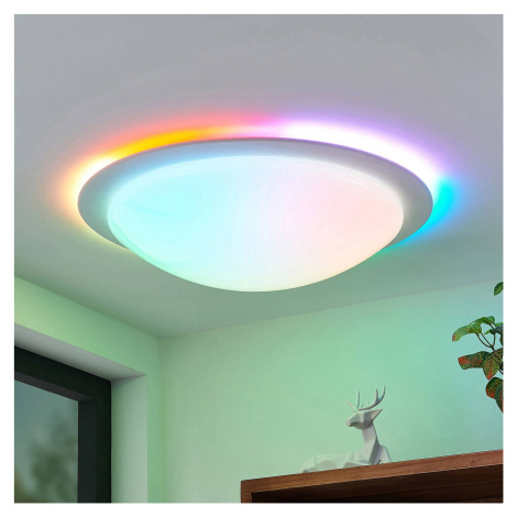 Lindby Aurela stropné LED svetlo CCT RGB Ø 58,5 cm