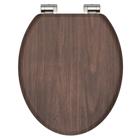 SCHÜTTE WC sedadlo s pomalým zatváraním DARK WOOD MDF