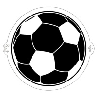 Stencil šablóna na tortu futbalová lopta 25 cm - Decora