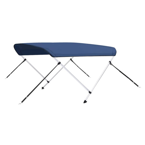 vidaXL Strieška Bimini s 2 oblúkmi námornícka modrá 180x130x110 cm