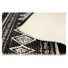 Čierno-biely bavlnený koberec Webtappeti Ethnic, 55 x 180 cm