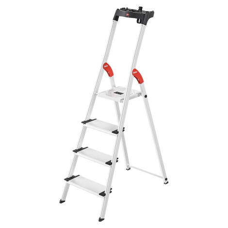 Hailo Hliníkový stojací rebrík so stupňami ComfortLine L80, nosnosť 150 kg, 4 stupne