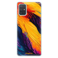 Odolné silikónové puzdro iSaprio - Orange Paint - Samsung Galaxy A71