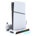 iPega P5S006 Multifunkčný Nabíjací RGB Stojan s Chladením pre PS5 Slim biely