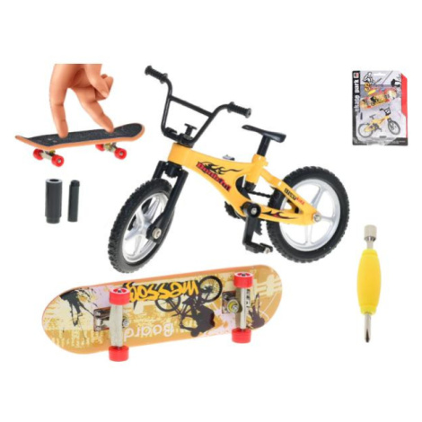 Skateboard 9,5cm a bicykel 11cm kov