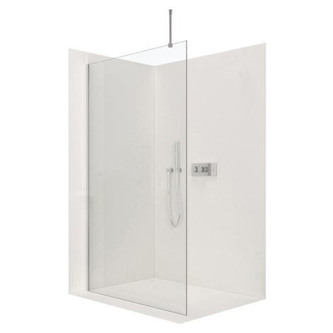 CERANO - Sprchová zástena Walk-in Onyx Top L/P - guľatá vzpera - chróm, transparentné sklo - 110