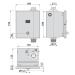 Alcadrain Automatický splachovač WC s manuálnym ovládaním, kov, 12 V (napájanie zo siete) ASP3-K