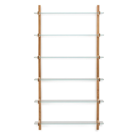 Sklenený modulárny policový systém v prírodnej farbe 110x202x30,5 cm Sitra – Kave Home