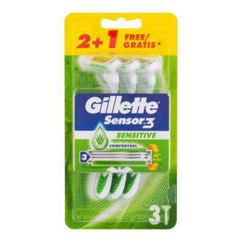 Gillette Blue 3 Sensitive jednorázové čepielky 3ks