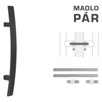 FT - MADLO kód 841C 40x10 mm UN 600 mm 40x10 mm 800 mm, čierná matná