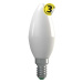 LED žiarovka Emos ZQ3210, E14, 4W, sviečka, číra, teplá biela