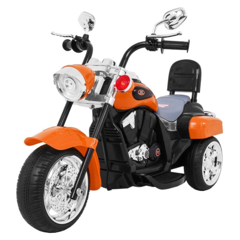 mamido Detská elektrická motorka Chopper oranžová