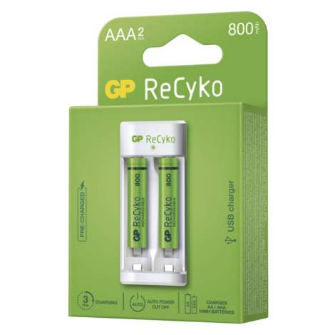 GP nabíjačka batérií Eco E211 + 2× AAA REC 800 GP Batteries