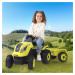 Traktor na šľapanie a príves Farmer XL GreenTractor+Trailer Smoby zelený s polohovateľným sedadl