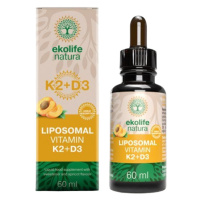 EKOLIFE NATURA Liposomal Vitamin K2 + D3 marhuľa 60 ml