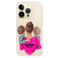 Odolné silikónové puzdro iSaprio - Super Mama - Two Boys - iPhone 14 Pro