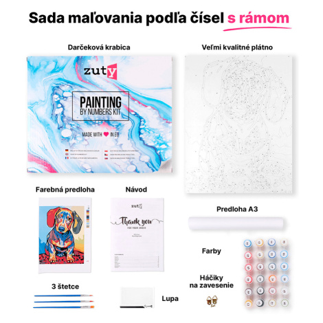Maľovanie podľa čísel - CHLAPEC MEDZI ŽIARIACIMI PLANÉTAMI Rámovanie: vypnuté plátno na rám, Roz