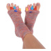 HAPPY FEET Adjustačné ponožky multicolor veľkosť L